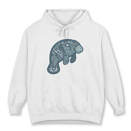 Mayan Manatee Geometric Hoodie | Sea Life Symbol Pullover | Comfort Colors Hoodie