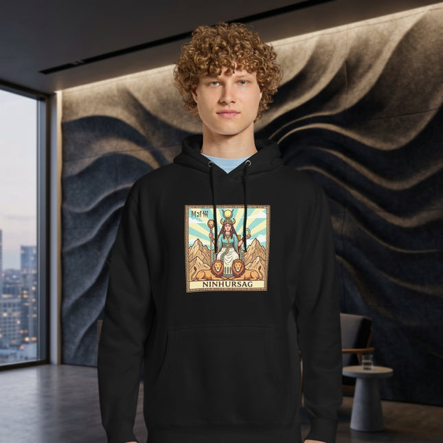 Ninhursag Sumerian Goddess Hoodie | Mesopotamian Mythology Lions Pullover V1