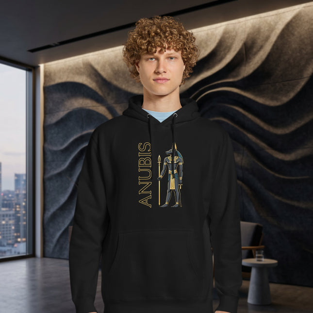 Anubis Egyptian God Hoodie | Ancient Egypt Text & Graphic Unisex Pullover