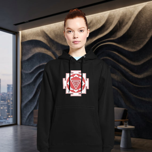 Kali Yantra Symbol Hoodie | Sacred Geometry Hindu Spiritual Pullover Hoodie