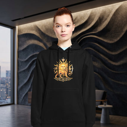 Lion & Sun Shir-o-Khorshid Symbol Hoodie | Persian Iran Pullover Hoodie