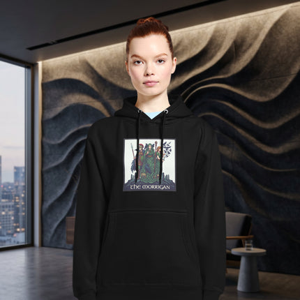 The Morrigan Celtic Triple Goddess hoodie featuring Irish mythology witch art.