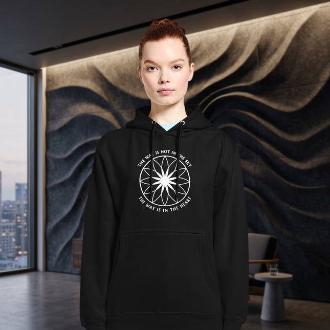"The Way Is In The Heart" Hoodie | Spiritual Wisdom Mandala Pullover