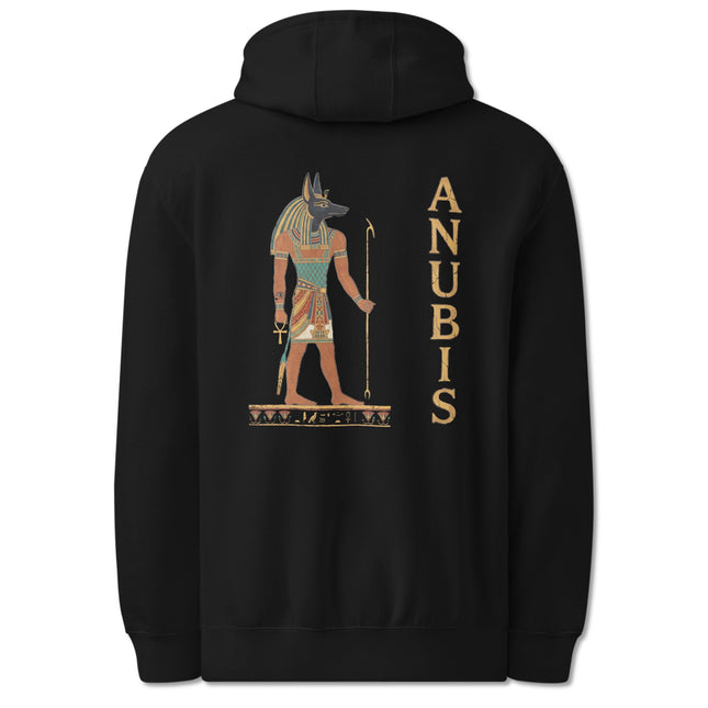 Anubis Jackal God Back Print Hoodie | Egyptian Mythology Pullover Hoodie