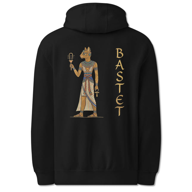 Bastet Egyptian Cat Goddess Back Print Hoodie | Ancient Egypt Pullover Hoodie