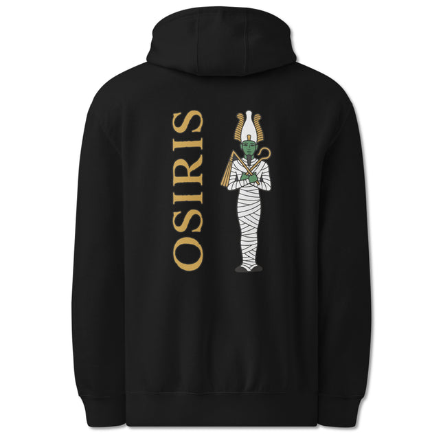 Egyptian God Osiris Back Print Hoodie | Ancient Mythology Graphic Pullover