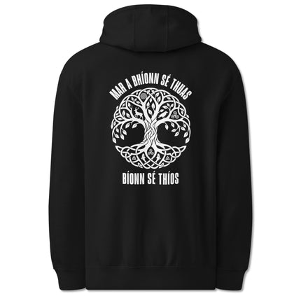 As Above So Below Tree of Life Celtic Gaelic hoodie back print design.