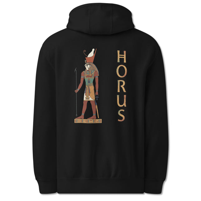 Horus Egyptian God Back Print Hoodie | Ancient Egypt Mythology Pullover Hoodie