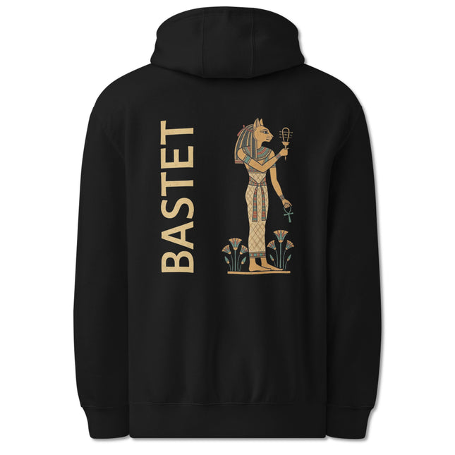 Bastet Egyptian Cat Goddess Back Print Hoodie | Ancient Mythology Pullover