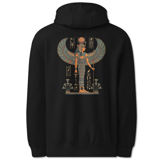 Isis Egyptian Goddess Back Print Hoodie | Ancient Mythology Pullover Hoodie