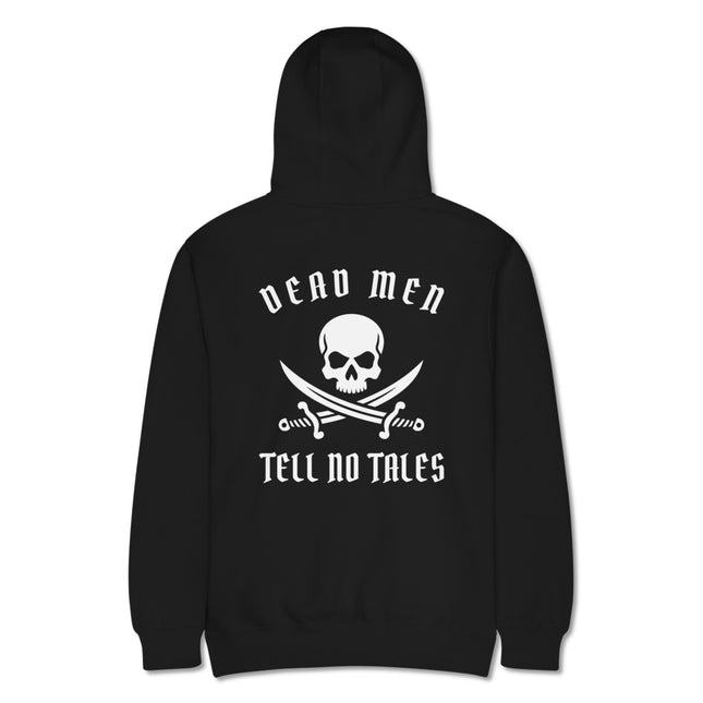 Dead Men Tell No Tales Pirate Skull & Swords Back Print Graphic Hoodie