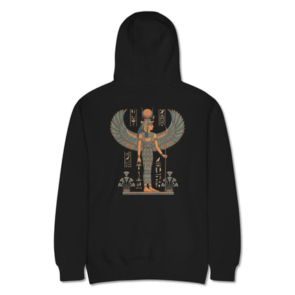 Isis Egyptian goddess mythology print pullover hoodie featuring ancient artwork.