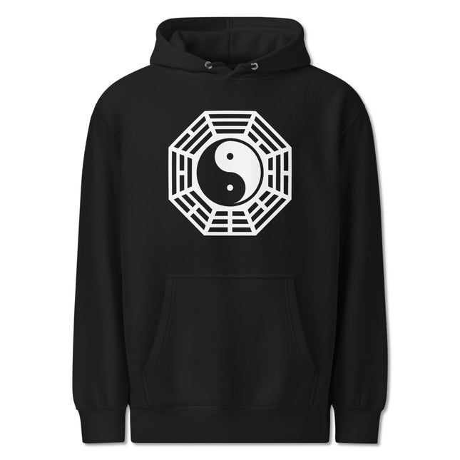 Bagua Yin Yang Hoodie | Taoist I Ching Graphic Pullover | Trigram Sweatshirt