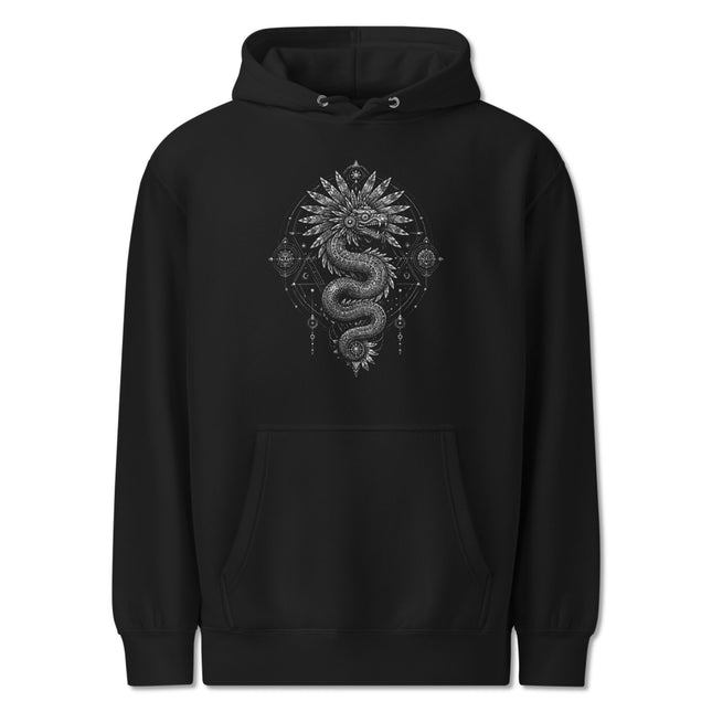 Quetzalcoatl Feathered Serpent Occult Mandala Graphic Hoodie