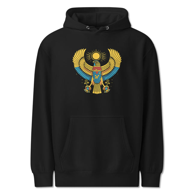 Egyptian Ra Falcon Hoodie | Ancient Egyptian God Graphic Unisex Pullover