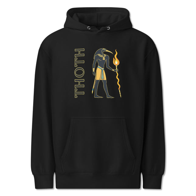 Thoth Hoodie & Flaming Staff Hoodie | Ancient Egyptian God Unisex Pullover