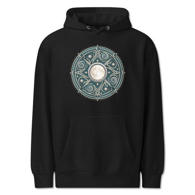 Arianrhods Wheel Celtic Mythology Hoodie - Moon Mandala Pullover
