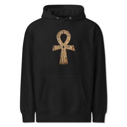 Ancient Egyptian Ankh hieroglyph key of life mythology pullover hoodie print.