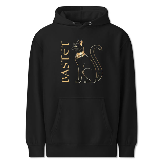 Bastet Cat Hoodie | Egyptian Goddess Graphic and Text Mythology Unisex Pullover