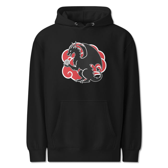 Dragon & Red Cloud Hoodie | Chinese Style Graphic Unisex Pullover Fleece