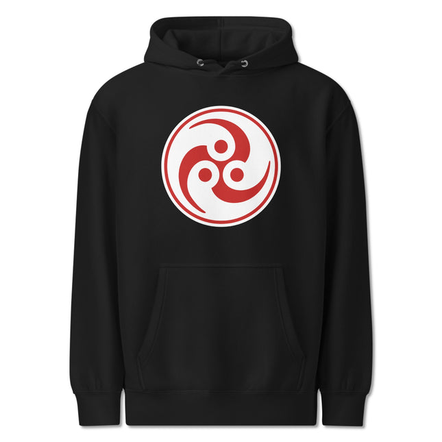 Tomoe Mitsudomoe Japanese Symbol Hoodie | Shinto Unisex Pullover Hoodie