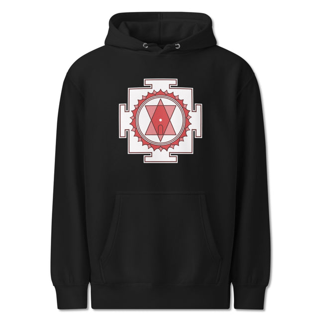Tripura Sundari Yantra Hoodie | Sacred Geometry Spiritual Pullover Hoodie