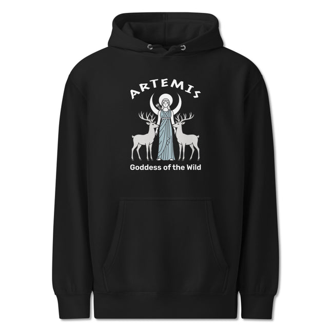 Artemis Goddess of the Wild Hoodie | Moon Deer Mythology Unisex Pullover