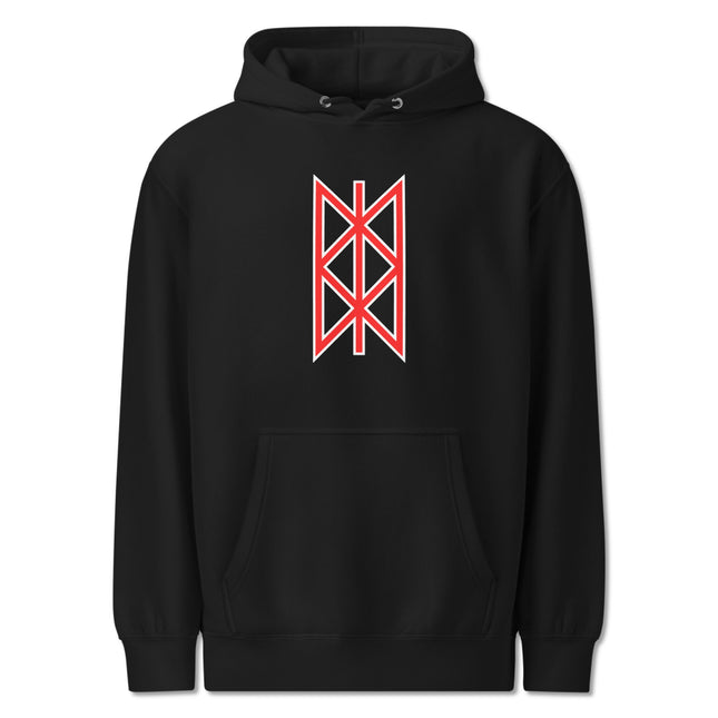 Norse Web of Wyrd Hoodie |  Red Graphic Viking Graphic Unisex Pullover Fleece