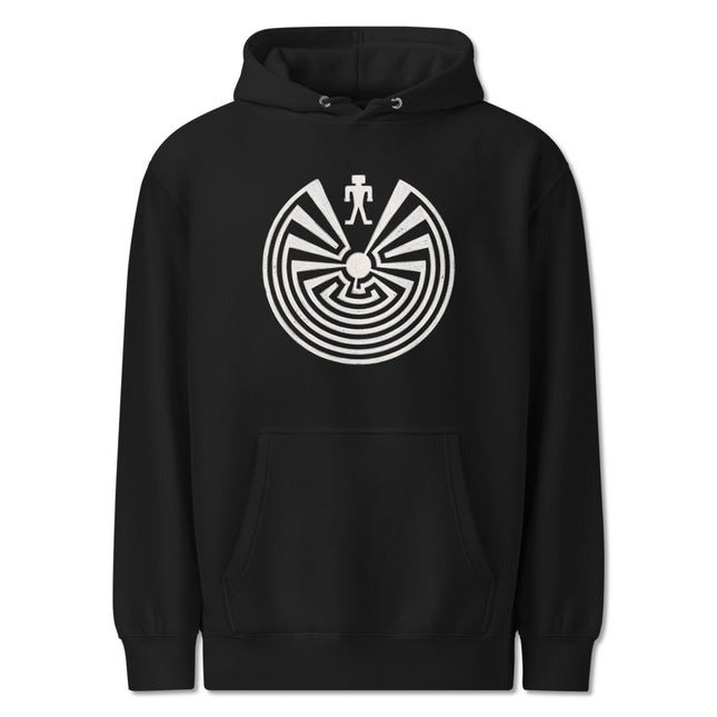 Man in the Maze Hoodie | Native American Tohono O'odham Symbol Pullover Hoodie