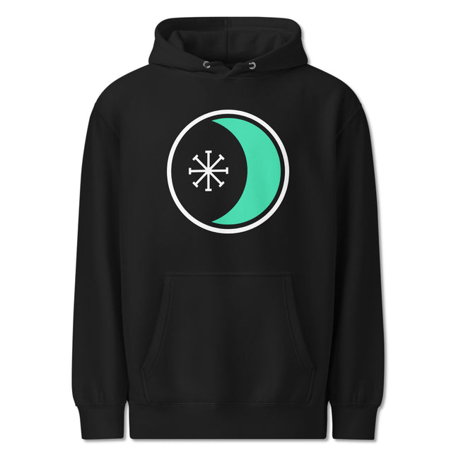 Seax Wicca Moon & Star Symbol Hoodie | Witchcraft Pagan Unisex Pullover Hoodie