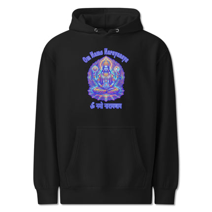 Om Namah Narayanaya Vishnu mantra psychedelic print pullover hoodie fleece.
