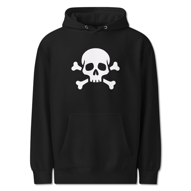Skull & Crossbones Hoodie | Pirate Jolly Roger Graphic Unisex Pullover Fleece