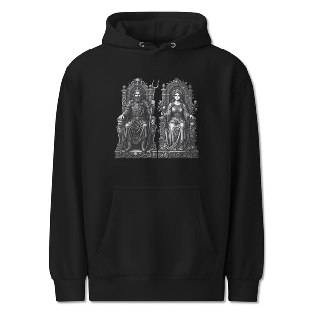 Hades & Persephone Underworld King Queen Throne Hoodie | Greek Mythology