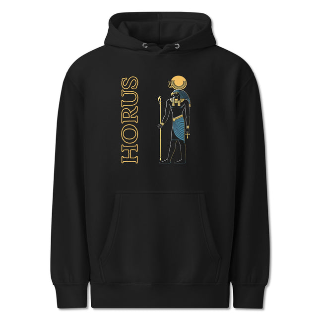 Horus Hoodie | Egyptian God with Ankh & Staff Unisex Pullover Sweatshirt