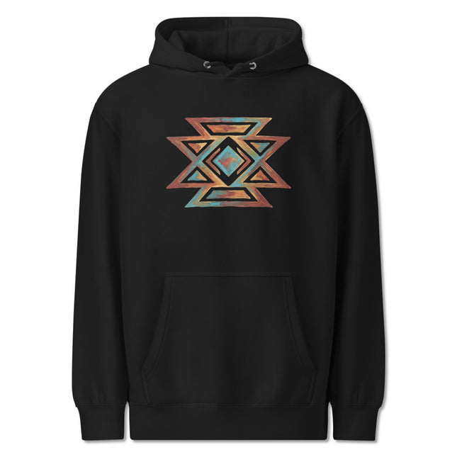 Native American Butterfly Symbol Hoodie | Southwestern Art Pullover Hoodie