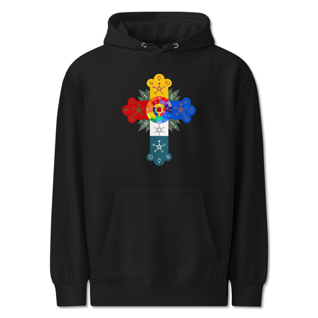 Rosy Cross Occult Art Hoodie - Sacred Geometry Graphic