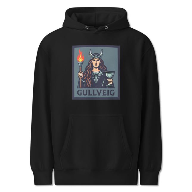 Gullveig Norse Mythology Goddess Hoodie | Viking Magic Torch Chalice Pullover
