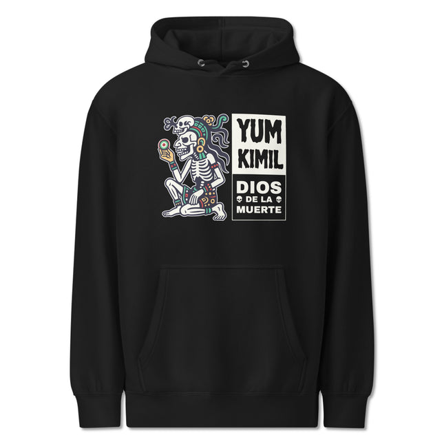 Yum Kimil Mayan Death God Skeleton Hoodie | Mesoamerican Deity Pullover V2