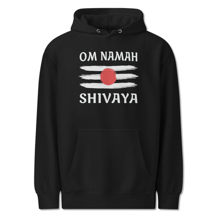 Om Namah Shivaya mantra Tripundra pullover hoodie for Shiva devotees.
