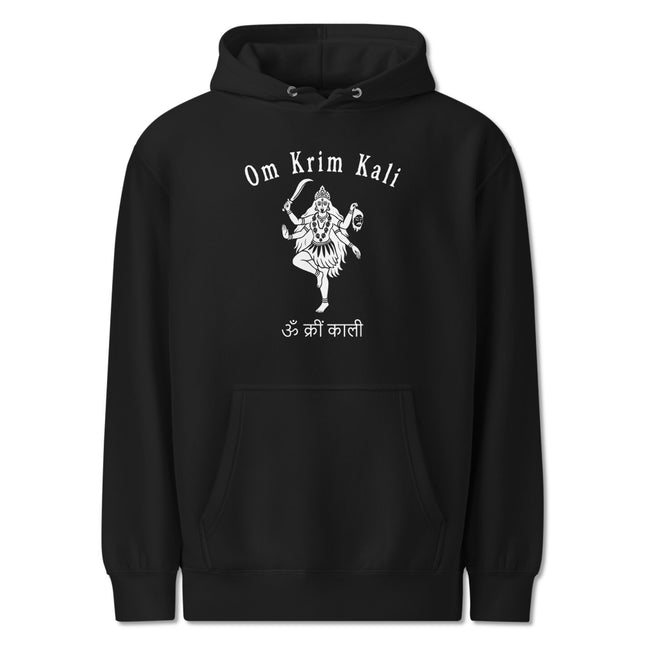 Om Krim Kali Mantra Hoodie | Goddess Kali Devotional Hindu Graphic Pullover