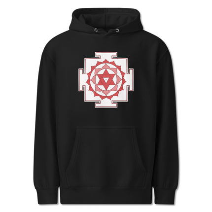 Matangi Yantra Hoodie | Sacred Geometry Hindu Symbol Graphic Pullover Fleece