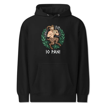 Satyr Panpipes Hoodie: Greek Mythology music faun unisex pullover apparel featuring mythological design.