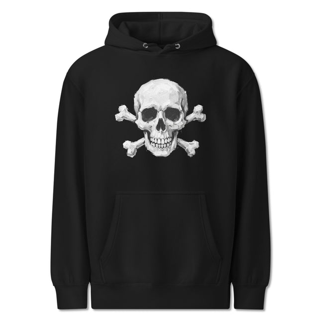 Gothic Skull and Crossbones Hoodie | Primordial Designs Skeletal Art