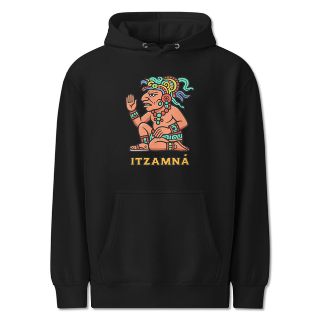 Itzamná Mayan God Hoodie | Ancient Maya Mythology Graphic Pullover Unisex V1