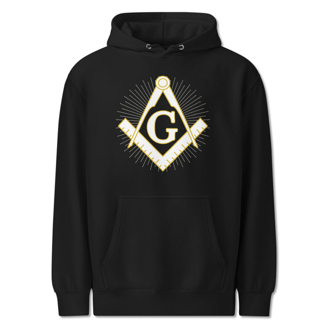 Masonic Square and Compass Hoodie - Freemasonry Art Pullover Fleece