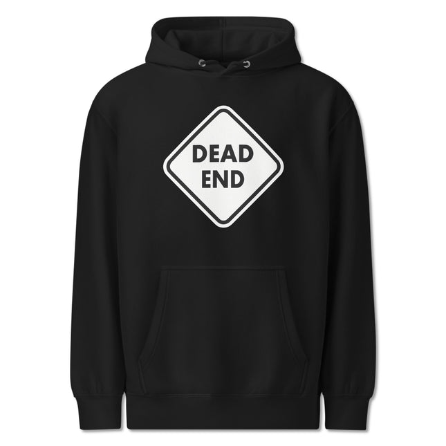 Dead End Sign Hoodie | Road Warning Graphic Print Pullover Hooded Sweatshirt