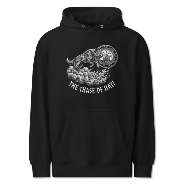 Chase of Hati Norse Mythology Hoodie | Mythical Beast Tattoo Graphic