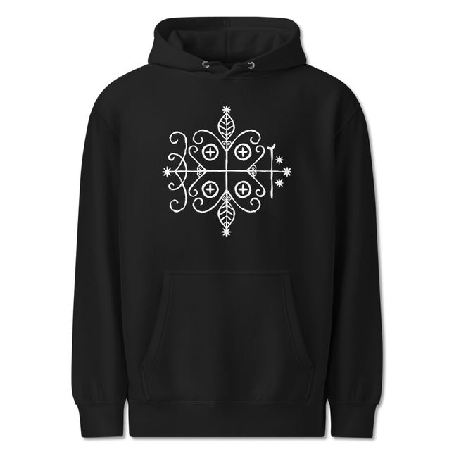 Papa Legba Veve Hoodie - Haitian Vodou Sacred Geometry Art