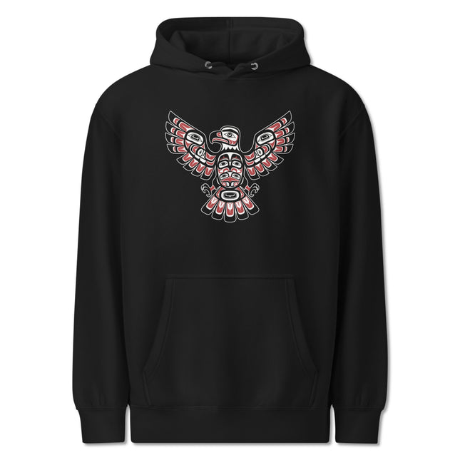 Indigenous Eagle Hoodie | Pacific Northwest Native American Art Pullover Hoodie