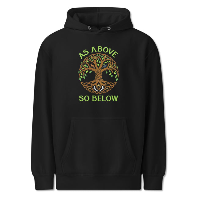 As Above So Below Tree of Life Hoodie | Celtic Knot Spiritual Pullover Hoodie